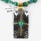 .925 Sterling Silver and 12kt Gold Filled Handmade CROSS Certified Authentic Navajo Turquoise Native American Necklace 370994193007