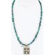 .925 Sterling Silver and 12kt Gold Filled Handmade Cross Certified Authentic Navajo Turquoise Native American Necklace 371034485514