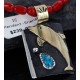.925 Sterling Silver and 12kt Gold Filled Handmade Dolphin Certified Authentic Navajo Turquoise Native American Necklace 370986901401
