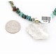 .925 Sterling Silver and 12kt Gold Filled Handmade ELK Certified Authentic Navajo CORAL and Turquoise Native American Necklace 390829370064