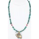 .925 Sterling Silver and 12kt Gold Filled Handmade ELK Certified Authentic Navajo Turquoise Native American Necklace 390816870628