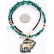 .925 Sterling Silver and 12kt Gold Filled Handmade ELK Certified Authentic Navajo Turquoise Native American Necklace 390821626241
