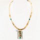 .925 Sterling Silver and 12kt Gold Filled Handmade FLOWER Certified Authentic Navajo Turquoise Native American Necklace 370977509325