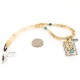 .925 Sterling Silver and 12kt Gold Filled Handmade FLOWER Certified Authentic Navajo Turquoise Native American Necklace 370977509325
