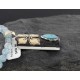 .925 Sterling Silver and 12kt Gold Filled Handmade FLOWER Certified Authentic Navajo Turquoise Native American Necklace 390738938158