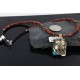 .925 Sterling Silver and 12kt Gold Filled Handmade FLOWER Certified Authentic Navajo Turquoise Native American Necklace 390744522117