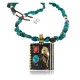 .925 Sterling Silver and 12kt Gold Filled Handmade FLOWER Certified Authentic Navajo Turquoise Native American Necklace 390751622266 .925 Sterling Silver and 12kt Gold Filled Handmade FLOWER Certified Authentic Navajo Turquoise Native American Necklace 390751622266