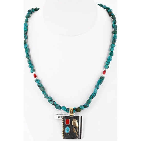 .925 Sterling Silver and 12kt Gold Filled Handmade FLOWER Certified Authentic Navajo Turquoise Native American Necklace 390751622266 .925 Sterling Silver and 12kt Gold Filled Handmade FLOWER Certified Authentic Navajo Turquoise Native American Necklace 390751622266