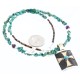 .925 Sterling Silver and 12kt Gold Filled Handmade FLOWER Certified Authentic Navajo Turquoise Native American Necklace 390775861880