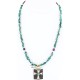 .925 Sterling Silver and 12kt Gold Filled Handmade FLOWER Certified Authentic Navajo Turquoise Native American Necklace 390775861880