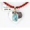 .925 Sterling Silver and 12kt Gold Filled Handmade Heart Certified Authentic Navajo Turquoise Native American Necklace 371068266410