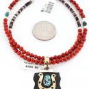 .925 Sterling Silver and 12kt Gold Filled Handmade Horse Shoe Navajo Turquoise Native American Necklace 390841327088