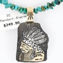 .925 Sterling Silver and 12kt Gold Filled Handmade INDIAN Certified Authentic Navajo Turquoise Native American Necklace 390824811801