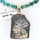 .925 Sterling Silver and 12kt Gold Filled Handmade INDIAN Certified Authentic Navajo Turquoise Native American Necklace 390824811801