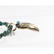 .925 Sterling Silver and 12kt Gold Filled Handmade INDIAN Certified Authentic Navajo Turquoise Native American Necklace 390840253671