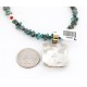 .925 Sterling Silver and 12kt Gold Filled Handmade INDIAN Certified Authentic Navajo Turquoise Native American Necklace 390840253671
