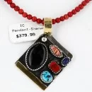 .925 Sterling Silver and 12kt Gold Filled Handmade MultiColor Stones Navajo Turquoise Native American Necklace 390837280998