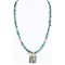 .925 Sterling Silver and 12kt Gold Filled Handmade Rose Certified Authentic Navajo Turquoise Native American Necklace 371034774078