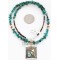.925 Sterling Silver and 12kt Gold Filled Handmade Rose Certified Authentic Navajo Turquoise Native American Necklace 371034774078