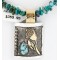 .925 Sterling Silver and 12kt Gold Filled Handmade Rose Certified Authentic Navajo Turquoise Native American Necklace 371034774078