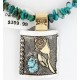 .925 Sterling Silver and 12kt Gold Filled Handmade Rose Certified Authentic Navajo Turquoise Native American Necklace 371034774078 .925 Sterling Silver and 12kt Gold Filled Handmade Rose Certified Authentic Navajo Turquoise Native American Necklace 371034774078