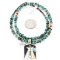 .925 Sterling Silver and 12kt Gold Filled Handmade TEEPEE Certified Authentic Navajo Turquoise Native American Necklace 390823878558