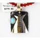 .925 Sterling Silver and 12kt Gold Filled Handmade Teepee Certified Authentic Navajo Turquoise Native American Necklace 390839560850