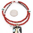 .925 Sterling Silver and 12kt Gold Filled Handmade Teepee Navajo Turquoise Native American Necklace 390839560850