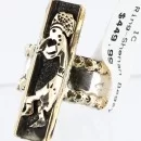 .925 Sterling Silver and 12kt Gold Filled REAL Handmade KOKOPELLI Navajo Native American Ring 390785603004