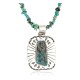 .925 Sterling Silver and Nickel Certified Authentic Handmade Navajo Turquoise Coral Native American Necklace 12812-3-25289