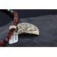 .925 Sterling Silver and12kt Gold Filled Handmade Bear Certified Authentic Navajo Native American Necklace 390744898996