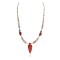 .925 Sterling Silver Arrow Certified Authentic Navajo Natural Turquoise Red Jasper Graduated Melon Shell Native American Necklace 750237-5 .925 Sterling Silver Arrow Certified Authentic Navajo Natural Turquoise Red Jasper Graduated Melon Shell Native American Necklace 750237-5