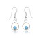 .925 Sterling Silver Certified Authentic Handmade Delicate Navajo Native American Natural Turquoise Dangle Earrings 27223