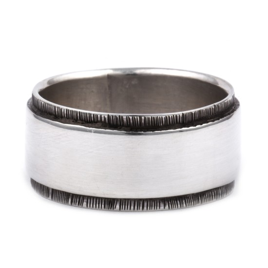 .925 Sterling Silver Certified Authentic Handmade Hopi Native American Wedding and Engagement Ring 13222