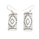 .925 Sterling Silver Certified Authentic Handmade Navajo Native American Earrings 18312
