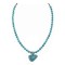 .925 Sterling Silver Certified Authentic Handmade Navajo Native American Natural Turquoise Necklace  15003-5-15338