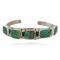 .925 Sterling Silver Certified Authentic Handmade Navajo Natural Turquoise Native American Bracelet 92002-1