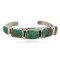 .925 Sterling Silver Certified Authentic Handmade Navajo Natural Turquoise Native American Bracelet 92002-2