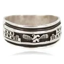 .925 Sterling Silver Hopi Native American Ring Size 8 18310-3