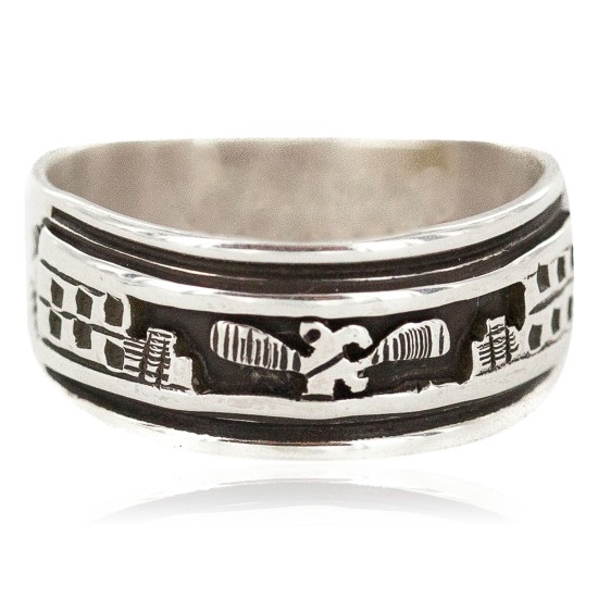 .925 Sterling Silver Certified Authentic Hopi Native American Ring Size 8 18310-3 .925 Sterling Silver Certified Authentic Hopi Native American Ring Size 8 18310-3