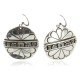 .925 Sterling Silver Certified Authentic Hopi Story Teller Native American Dangle Earrings 13184