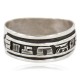 .925 Sterling Silver Certified Authentic Hopi Story Teller Native American Ring Size 10 18310-1
