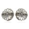 .925 Sterling Silver Certified Authentic Hopi Story Teller Native American Stud Earrings 13185