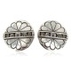 .925 Sterling Silver Certified Authentic Hopi Story Teller Native American Stud Earrings 13185