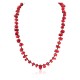 .925 Sterling Silver Certified Authentic Navajo Coral Native American Necklace 24513