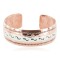 .925 Sterling Silver Certified Authentic Navajo Handmade Native American Pure Copper Bracelet 13055-4