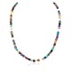 .925 Sterling Silver Certified Authentic Navajo Multicolor Native American Necklace 24516-3