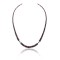 .925 Sterling Silver Certified Authentic Navajo Native American Natural Turquoise Graduated Heishi Necklace 25496