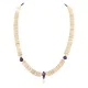 .925 Sterling Silver Navajo Natural Amethyst Graduated Melon Shell Native American Necklace 750244 .925 Sterling Silver Navajo Natural Amethyst Graduated Melon Shell Native American Necklace 750244