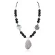 .925 Sterling Silver Navajo Natural Black Onyx Jasper Native American Necklace 24512-8 .925 Sterling Silver Navajo Natural Black Onyx Jasper Native American Necklace 24512-8